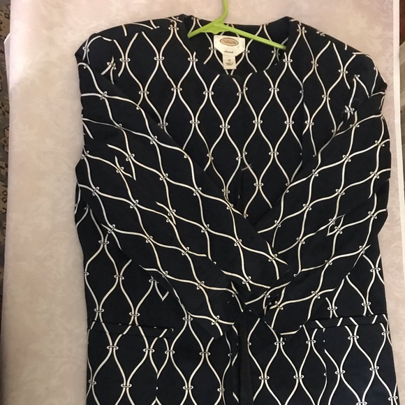 Talbots Navy Jacket with a Rope Pattern - Picture 2 of 5